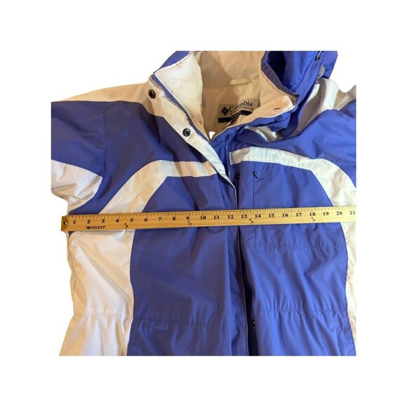 Columbia Women's Winter Jacket Size 1X Waterproof Blue & White - Picture 10 of 14